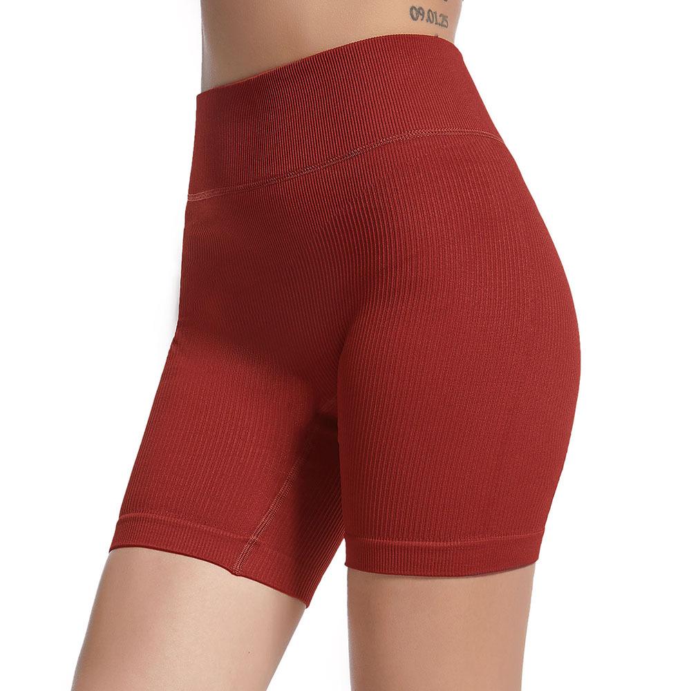 Women's High Waist Ribbed Yoga Shorts - Seamless, Quick-Dry, Butt-Lifting Fitness Wear
