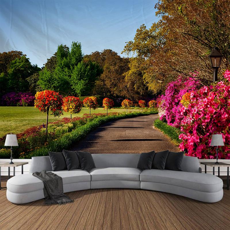 Пейзажные растения, водопад, художественное украшение, одеяло, шторы, подвесное украшение для дома, спальни, гостиной, гобелен