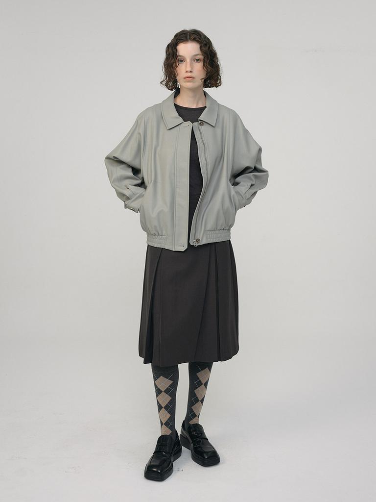 Hunch Leather Zip-Up Jumper
