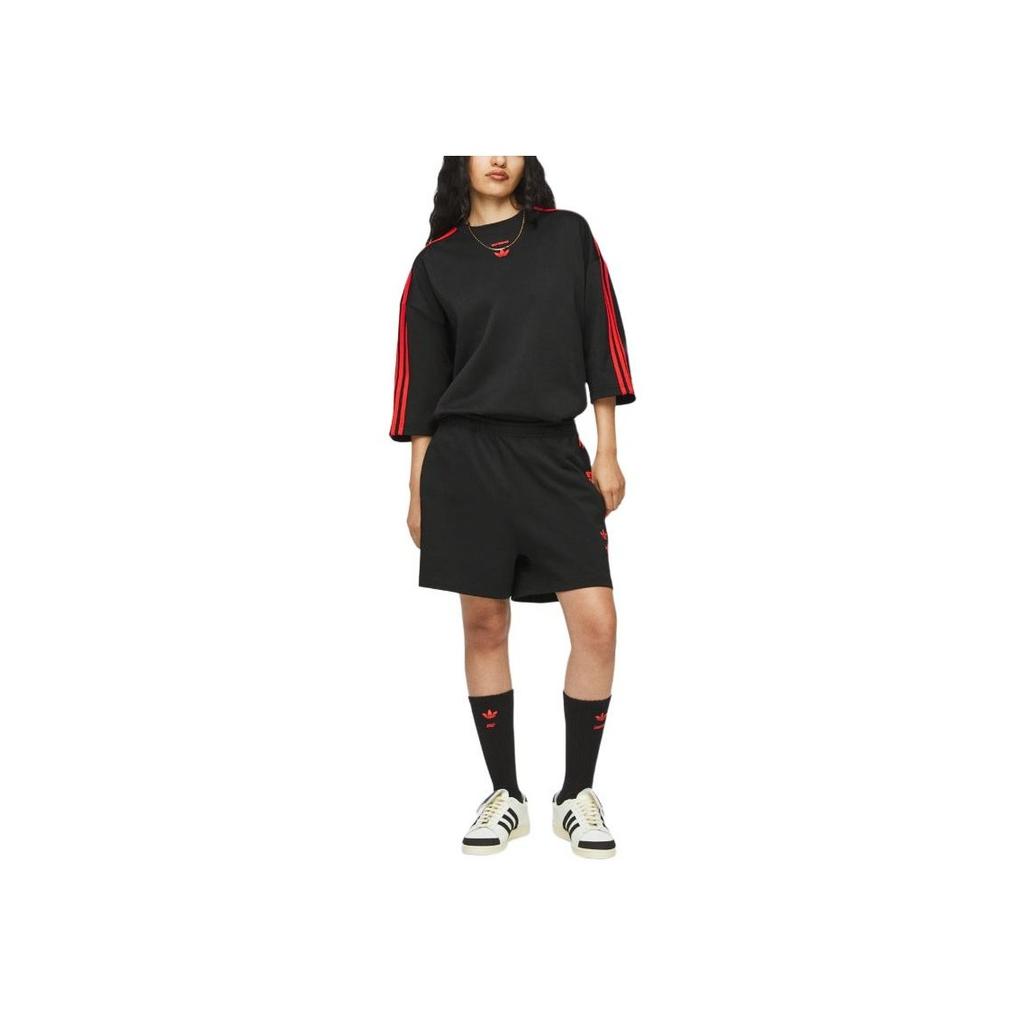 Adidas Оригинальная коллаборация Originals X Willy Chavarria Футболка с фирменным логотипом SS25 Модная универсальная футболка свободного кроя с круглым вырезом и короткими рукавами Унисекс Топы JW1447