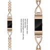 Diamond Decor Zinc Alloy Chain Watch Strap for Fitbit Charge 2