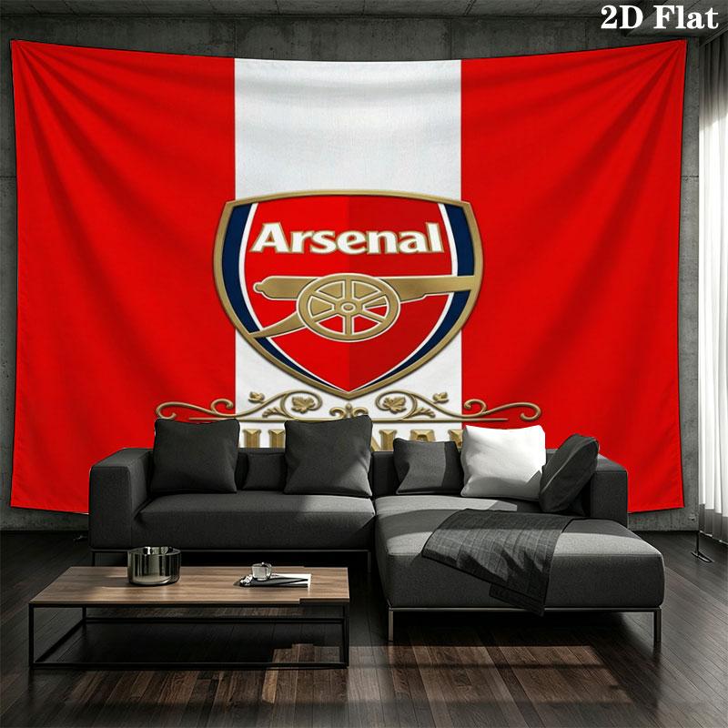 Arsenal F Custom Name Wall Tapestry Aesthetic Wall Hanging Printed Fabric Blanket Decorative Tapestries for Bedroom Living Room Home Decor