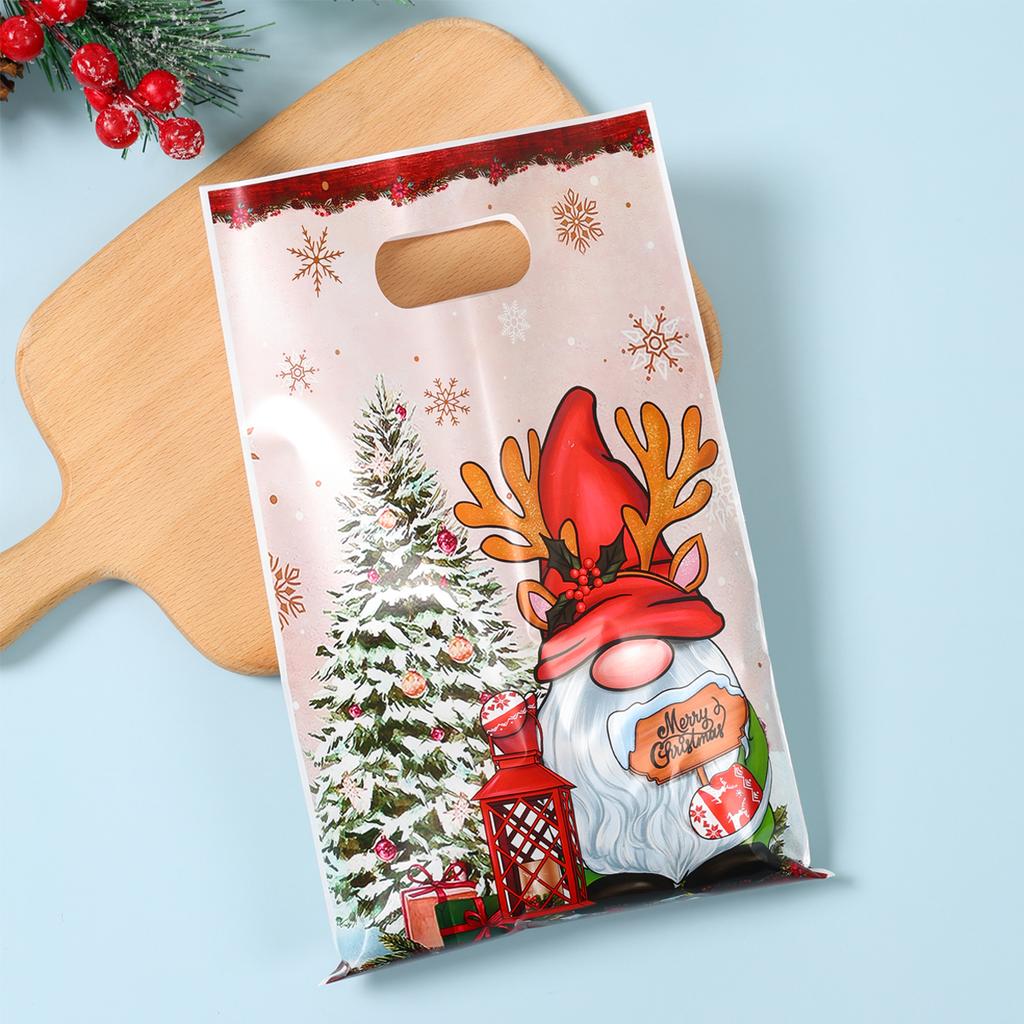 10/25/50pcs Christmas Cute Gift Bags Christmas Party Decoration 2025 Xmas Santa Claus Handbags New Year Gift 2026