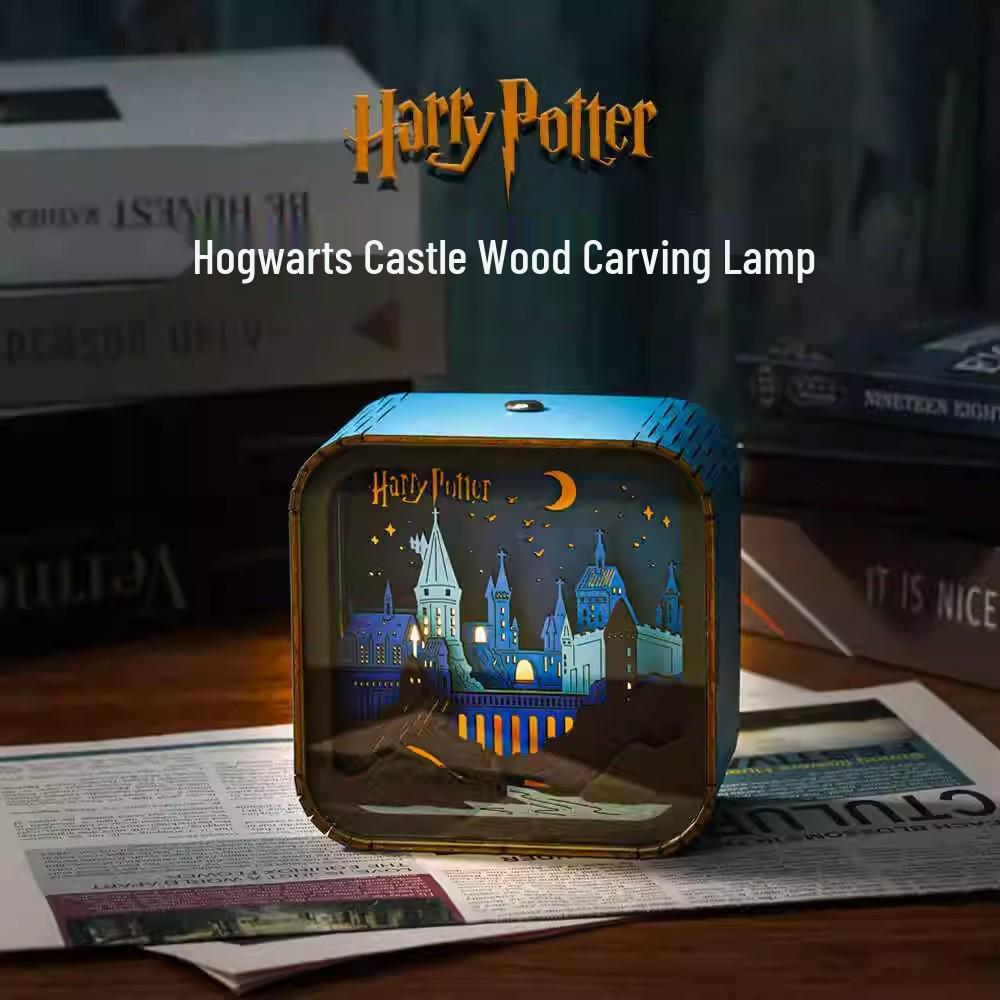 Ночник «Гарри Поттер Хогвартс» из дерева – Креативный подарок на день рождения и настольное украшение для детей