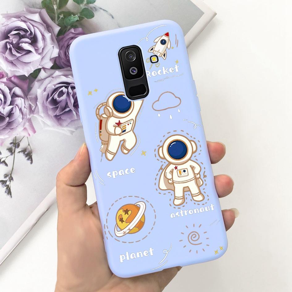 Для Samsung Galaxy A6 Plus 2018 Чехол A605 SM-A605F Чехол для телефона Милый Астронавт Мягкий Силикон Funda Для Samsung A6 2018 A600F Capa