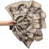 Spring New Fashion Versatile Silk Wool Scarf Light Luxury Premium Silk Shawl Herringbone Printed Silk Scarf