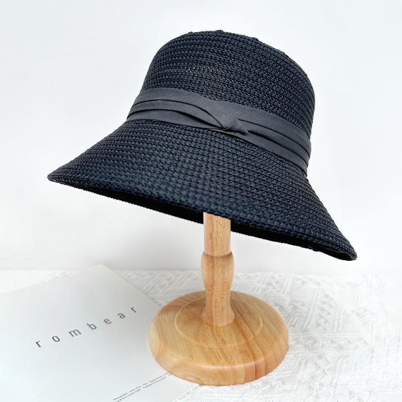 Вэньлин шляпа женская летняя солнцезащитная шляпа с большими полями тонкая вязаная шляпа модная дышащая шляпа-ведро уличная шляпа от солнца прилив
