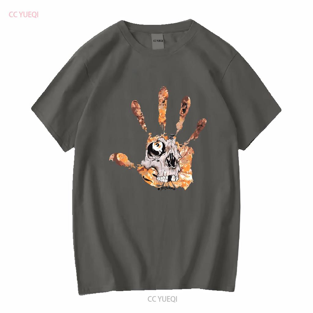 Винтажная футболка Y2K с отпечатком руки черепа Pushead S Скейт Панк Misfits Zorlac Металл винтажная Вареная Мягкая мужская Повседневная уличная одежда