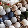 15 Pcs Velvet Christmas Balls Shatterproof Flocked Xmas Tree Hanging Ball Ornaments Festive Home Party Baubles for Christmas Wedding