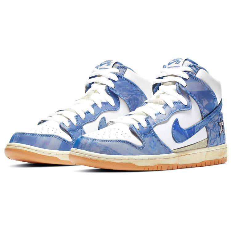 Кроссовки унисекс Carpet Company x Nike Dunk High SB Синий Белый Темно-серный CV1677-100