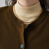 PALUOPO Women's 100% Cashmere Round Neck Cardigan
