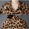 DIMANAF 2025 Женская Летняя Рубашка Блузка Большого Размера Длинный Рукав Пуговицы Мода Леопардовые Топы Футболки Свободная Новая Блузка