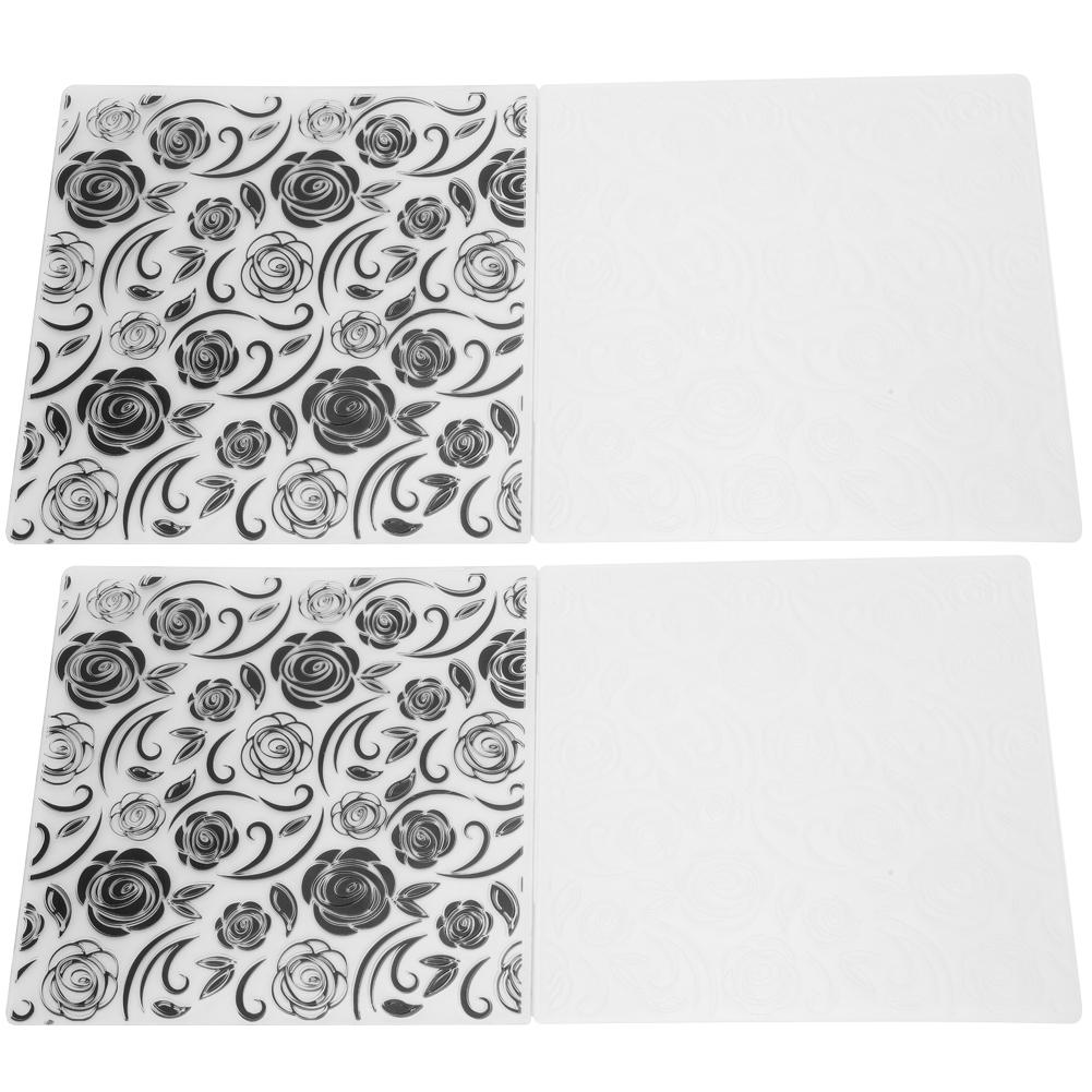2Pcs EM200 Embossing Folder  Pattern  Plastic Embossed Template Paper Crafts