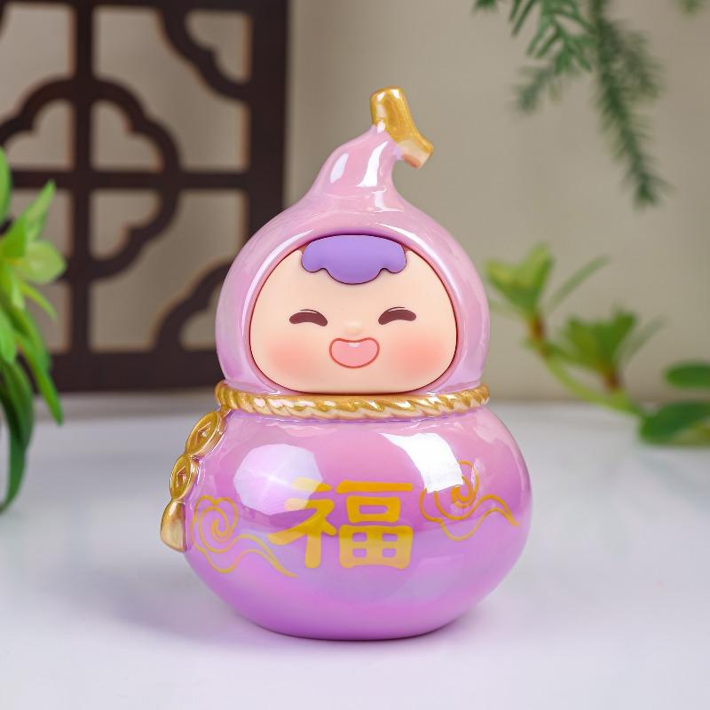 Милые маленькие фигурки тыквы-горлянки Фуси, подарки для украшения офисного стола, гальванизированные куклы, храмы