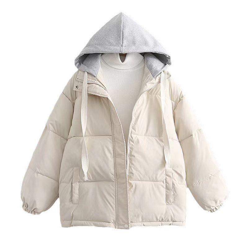 Winter Women's Fashion Academy Style Bread Coat Loose Cotton Jacket Female Cotton Coat