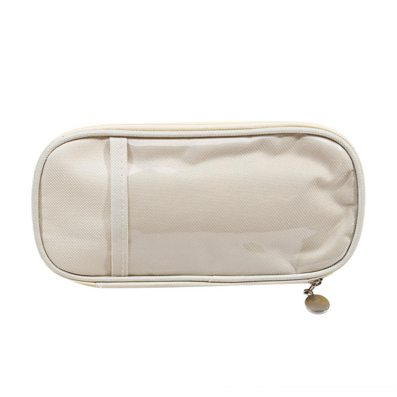 Японская кремовая сумка для карандашей, большая вместительная сумка, простая женская/мальчиковая пенал, холщовая сумка для карандашей, канцелярская сумка