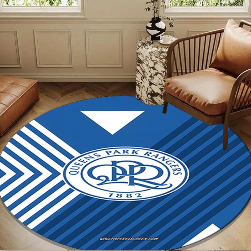 Queens Crest Football Round mat Home Decor, Chair rug For livingroom,Bedroom, doormat home decor Birthday Gift Christmas Gifts