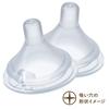 ChuChu Multi-Fit Wide Mouth Silicone Nipples, Pack of 2, Made in Japan, for Newborns, Weaning, and All Ages