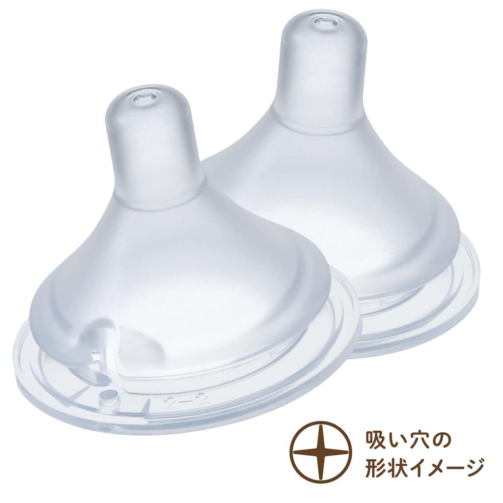 ChuChu Multi-Fit Wide Mouth Silicone Nipples, Pack of 2, Made in Japan, for Newborns, Weaning, and All Ages