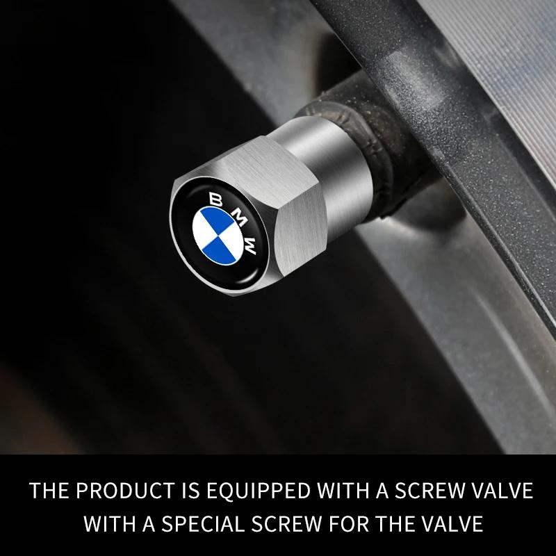 BABD1 For BMW New 4Pcs Car Wheel Tire Valve Caps Air Stem Covers Accessories For BMW E46 E90 E60 F10 E39 F30 E36 F20 E87 E90 E70 E91