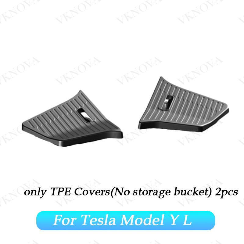 For Tesla Model YL Rear Trunk Side Storage Bucket Left Right Organizer Box Waterproof Cargo Storage Container Auto car trash can