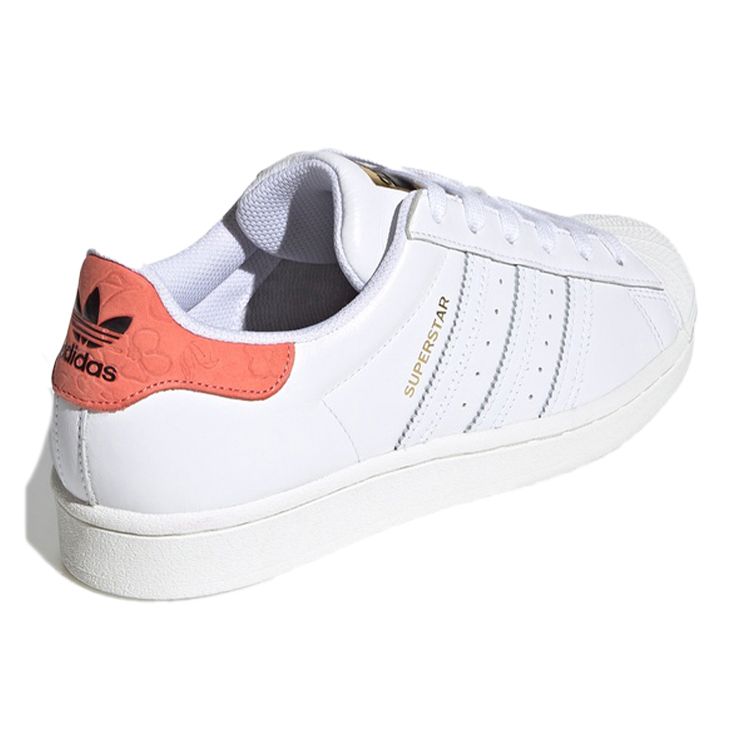 adidas Оригинальные кроссовки Superstar с низким верхом Женские кроссовки Белые Розовые FW8354