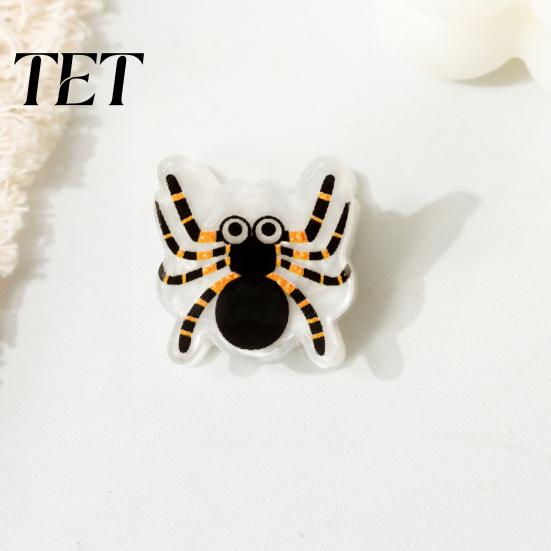 Spooky Hair Clips for Kids Halloween Cartoon Women Girls, Acrylic Glitter Pumpkin/Ghost/Bat/Cat Small Holiday Gifts Girls Accessories, Cute Decorative