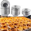 100PCS Disposable Aluminum Foil Cups Egg Tart Mold Cake Tin Aluminum Foil Bake Mold Kitchen Mini Tools Christmas New Year
