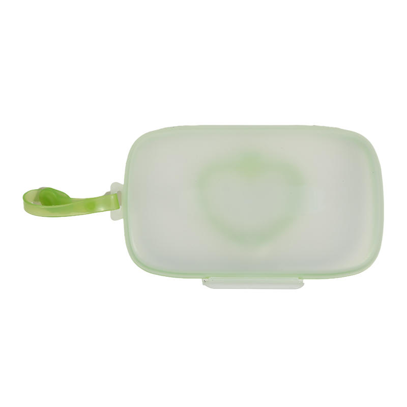 1 шт. Портативный контейнер для хранения влажных салфеток и масок в форме сердца из полипропилена с защелкой для детских путешествий, держатель для салфеток