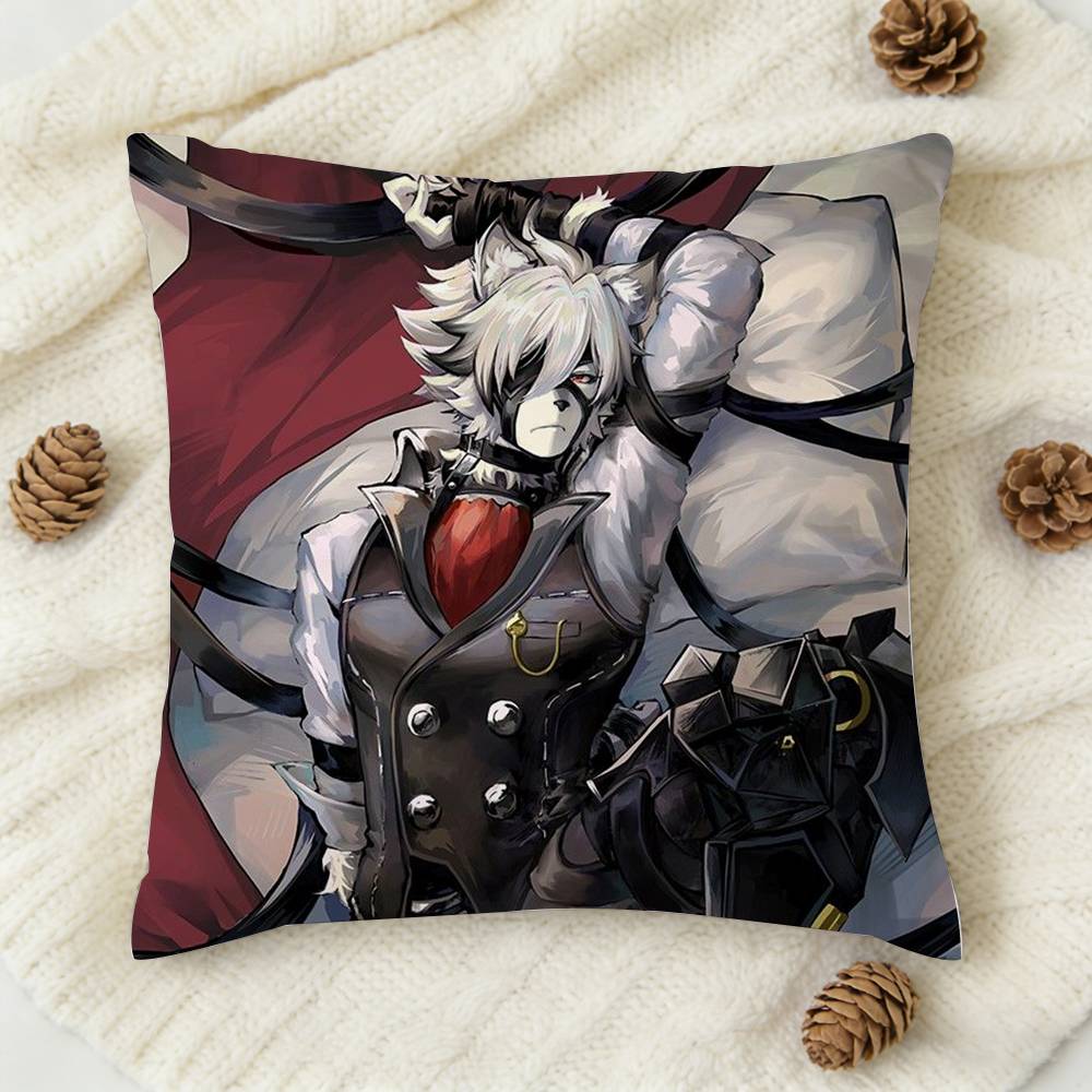ZZenless Zone Zero VVon Lycaon Doublesided Printed Square Decorative Cushion Cover for Sofa Living Room Home Decor