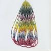 Natural  Gradient Color Sapphire Abacus Beads Beveled Flat Round Faceted Long Chain