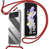 Силиконовый чехол - Booling - для Samsung Galaxy Z Flip 4 - Противоударный - Защита от царапин - Прозрачный/Красный
