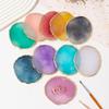 Nail Color Palette Resin Color Palette Crystal Nail Display Board Tools Nail Color Palette Resin Agate Stone Nail Art Palette
