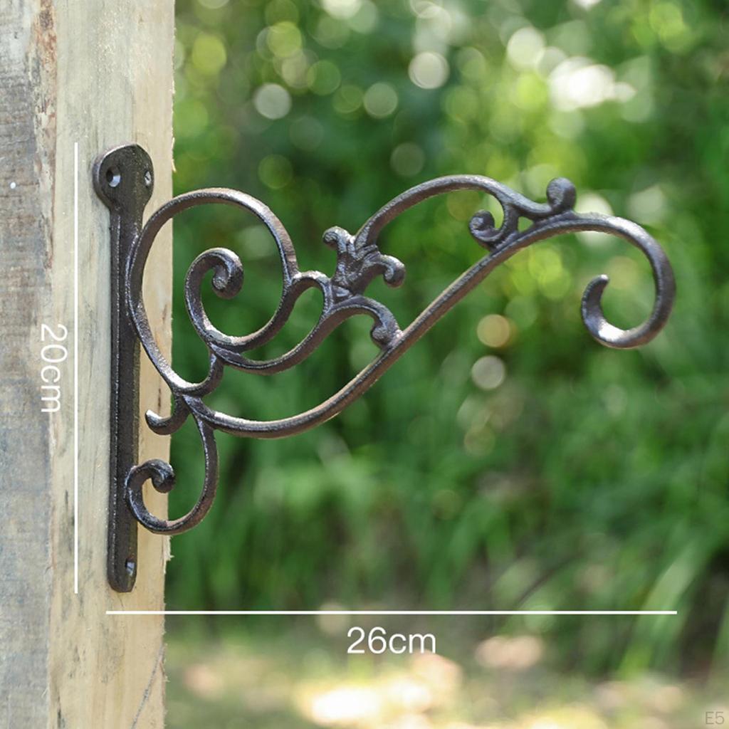 Hanging Flower Pot Plant Hook Wall Mount Bird Feeder Hanger for Fence