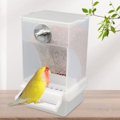 Автоматическая кормушка для попугаев, кормушка для птиц, большая емкость, диспенсер для корма, контейнер для еды для маленьких и средних попугаев