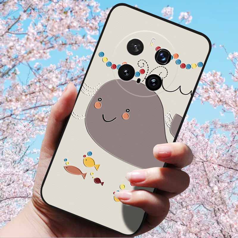 Чехлы для Honor Magic7 Pro / Magic7 5G 3D Рельефный Цветок Тиснение Мягкий Силикон Для Magic7 Pro Magic 7 3D Мультяшная Задняя Крышка Чехлы