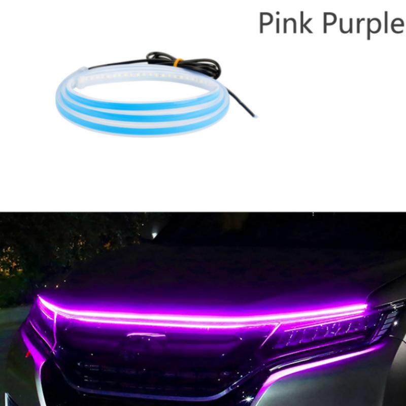 Car Hood Led Light Strip Waterproof Auto Decorative Headlight Atmosphere Lamp Exterior Ambient Decoration Lighting Car Universal