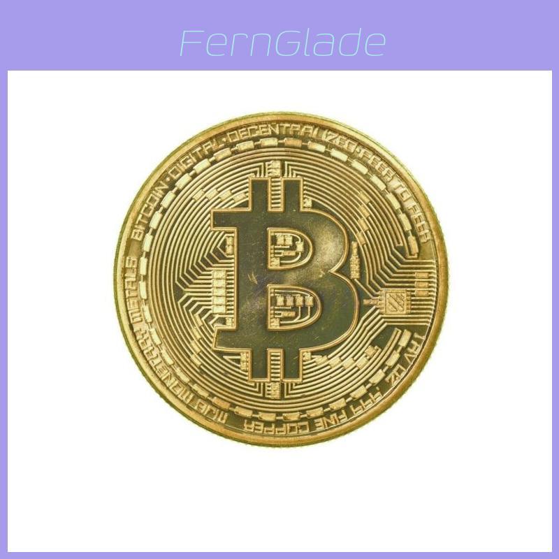 Памятная монета Bitcoin с металлическим основанием и акриловым дисплеем для деловых подарков
