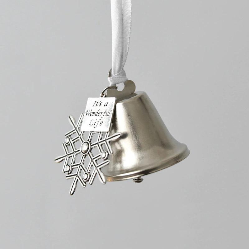 WTEMPO Рождественские металлические изделия Ретро Снежинка Колокольчики Подвески для подвешивания на елку Рождественские тематические украшения для вечеринок и мероприятий в помещении и на открытом воздухе