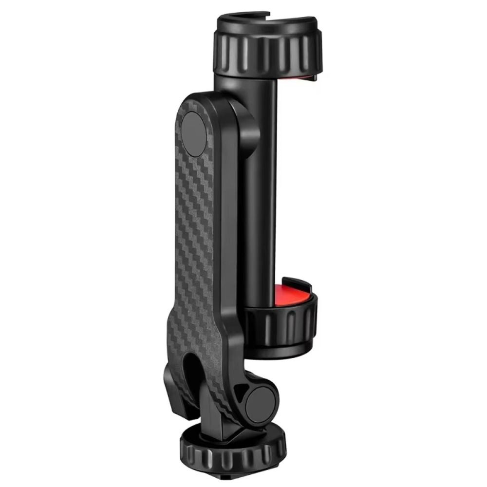 360° Rotatable Mobile Phone Holder with Dual Cold Shoe Smartphone Mount Adapter  Selfie Live Stream