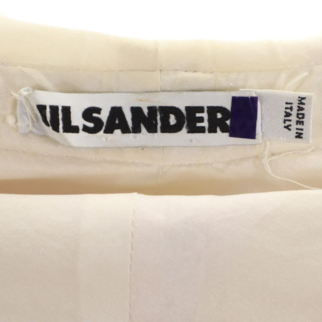 Jil Sander Смесь шелка Сделано в Италии Узор с каймой Толстовка с капюшоном на молнии с длинным рукавом Женская Б/у