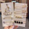 4/6Pcs Women'S Clothing Brooch Set Pearl  Brooch Tightening Waist Pin
