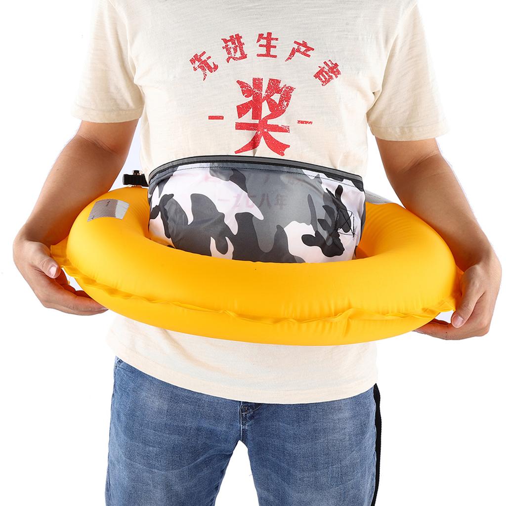 Регулируемый пояс для надувного спасательного жилета со светоотражающими лентами и свистком(Белый камуфляж)