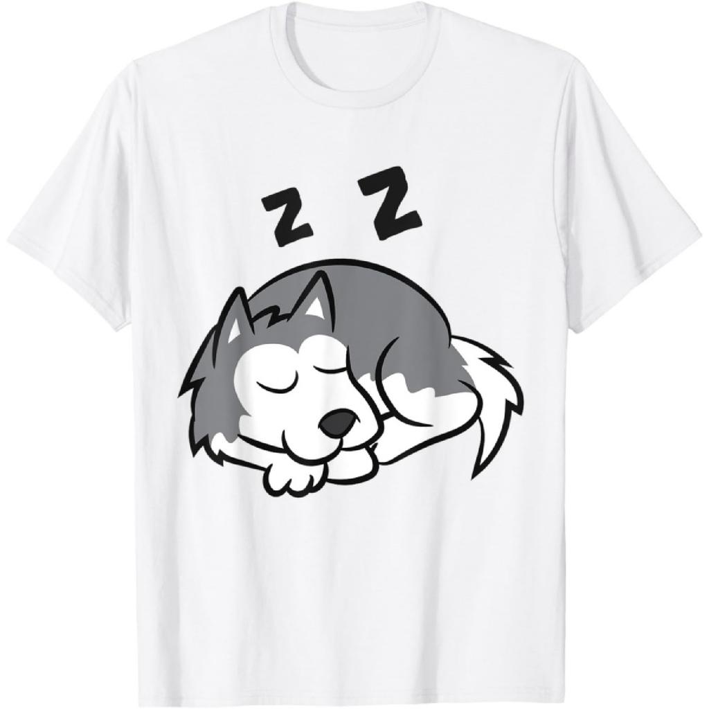 Tired Alaskan Malamute Dog Cute Sleeping Alaskan Malamute T-Shirt