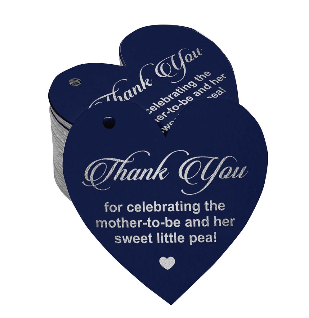 Inkdotpot 100 шт. в упаковке, спасибо за празднование дня рождения будущей мамы, бумажные бирки, поделки, настоящая серебряная фольга, подвеска