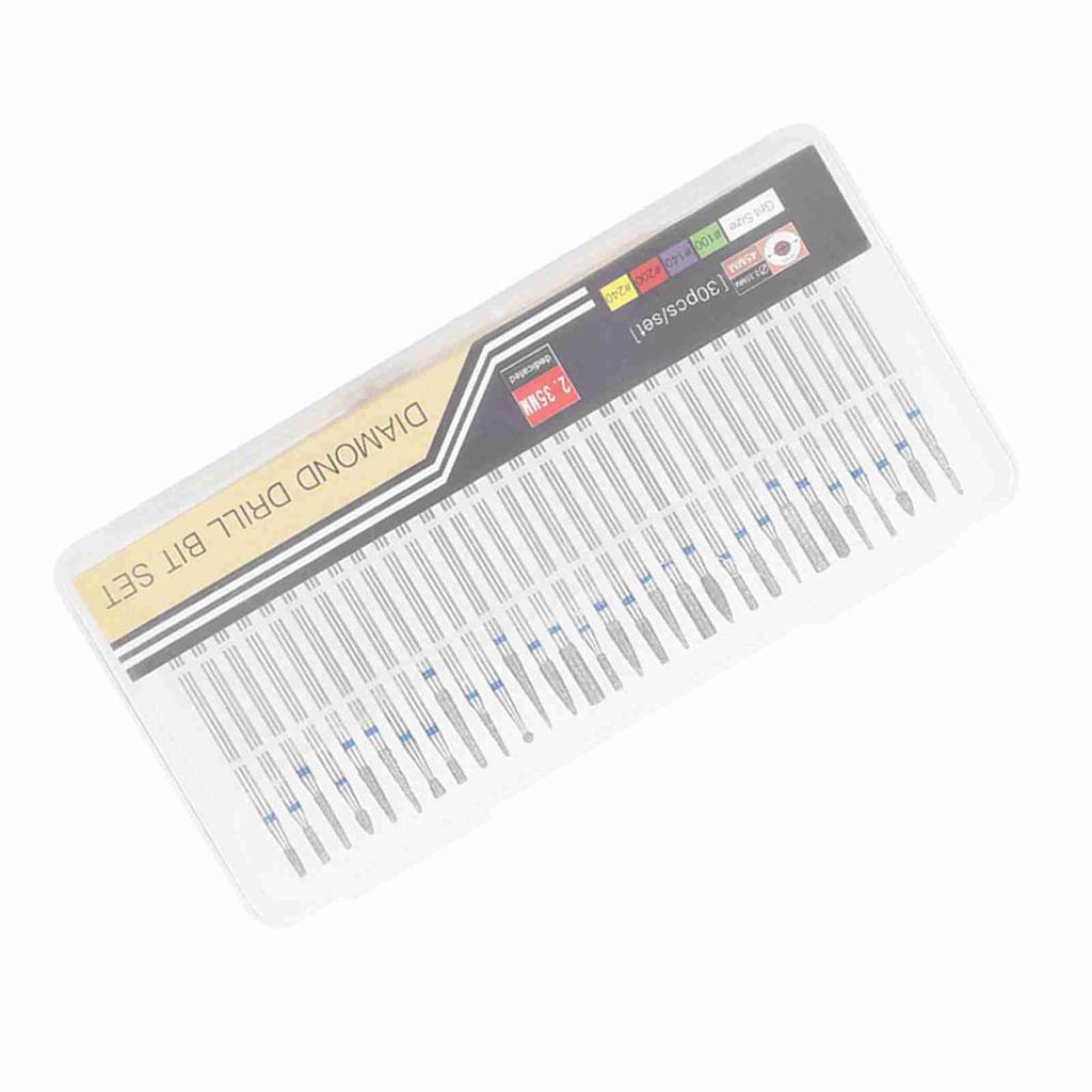 30шт. набор алмазных шлифовальных головок для маникюрного дизайна, набор для полировки, аксессуары для маникюрного аппарата B