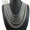Mens Necklace ,Chunky Miami Cuban Stainless Steel 316l Chain 3 -10mm
