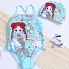 Exclusive Mermaid Print Halter Bikini for Baby Girls