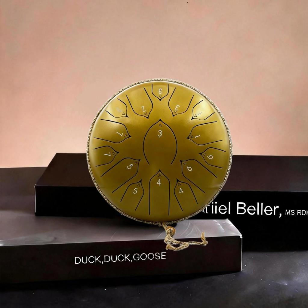 13-дюймовый стальной язычковый барабан «Лотос» на санскрите - Инструмент с неземным звучанием