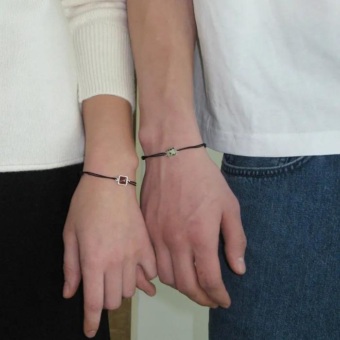 _Браслет со звеньями из камня (4colors)